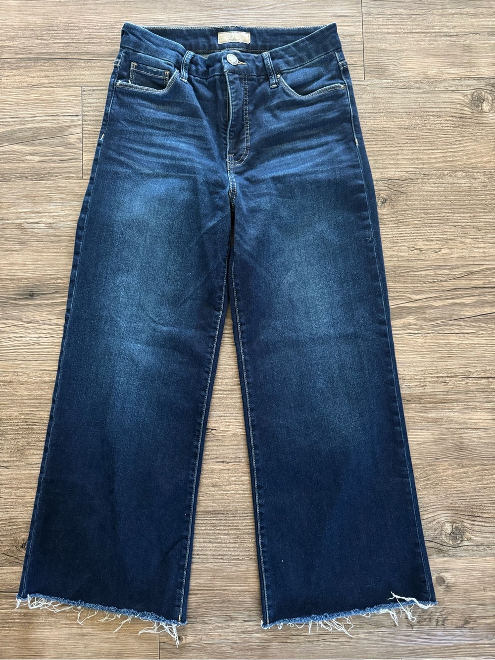 Kut Meg High-Rise Fab Ab Wide Leg Raw Hem Jeans Size 2 - Picture 3 of 6